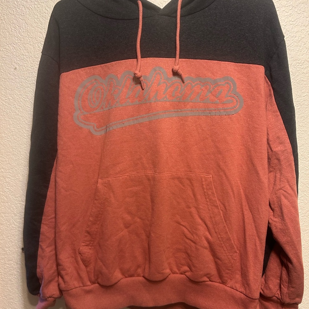 Oklahoma Men's Black and Orange Hoodie